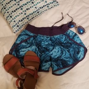 XS Teal Flowery Athletic Shorts